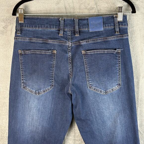 Mugsy Jeans Men 31X30 Blue Dark Wash Hamms Straight Whisker Stretch FLX3HM Denim - Picture 4 of 14